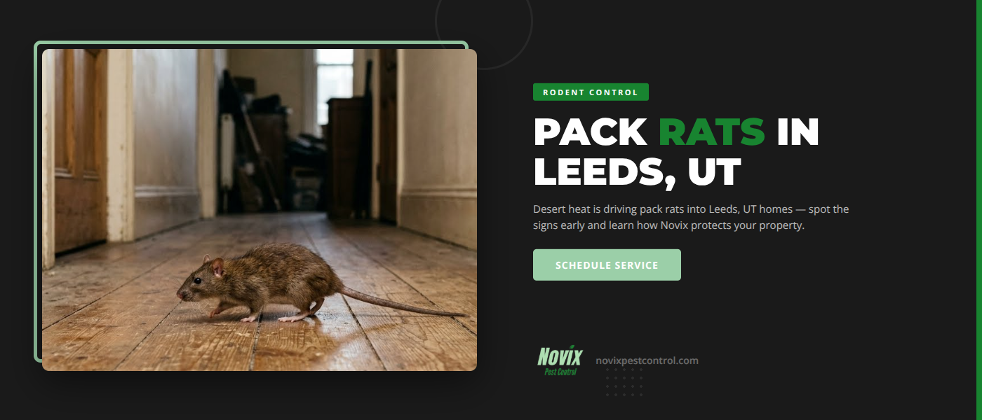 Pack Rat Infestation in Leeds, UT | Novix Pest Control